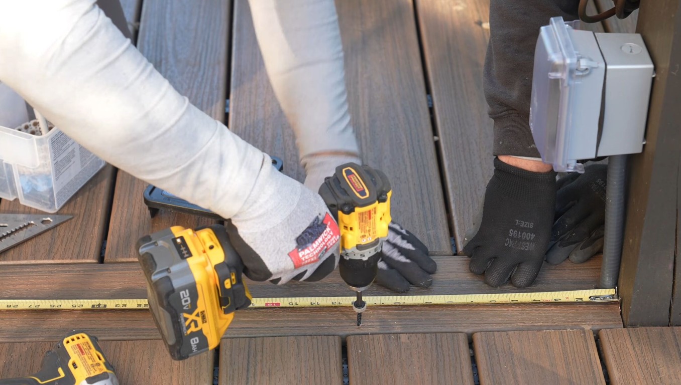 Professional deck staining and sealing service with quality tools